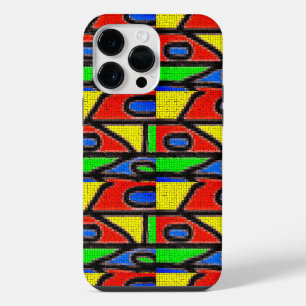 Handgefertigtes Mosaik, Malerei Barcelona Fliesen iPhone 14 Pro Max Hülle