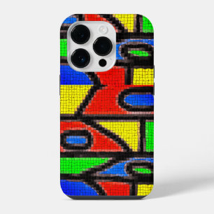 Handgefertigtes Mosaik, Malerei Barcelona Fliesen iPhone 14 Pro Hülle