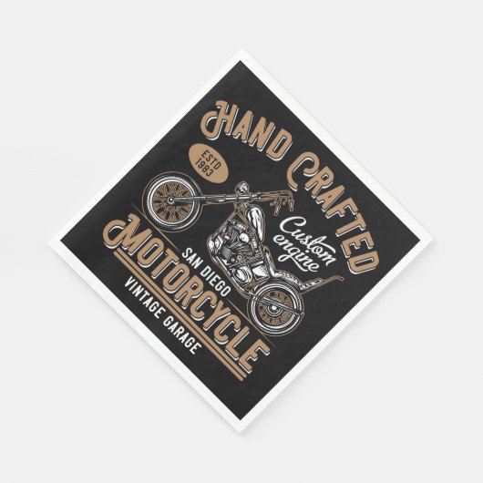 Handgefertigtes Motorrad Serviette (Ecke)