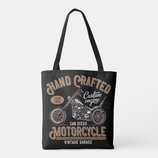 Handgefertigtes Motorrad Tasche (Rückseite)