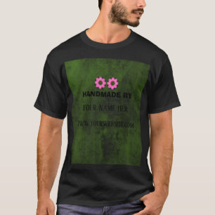 Handgefertigtes Produkt Vintage Blumen Gold Geschä T-Shirt