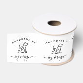 Handgefertigtes Script-Logo mit individuellem Schn Ripsband (Spule)