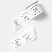 Handgefertigtes Script-Logo mit individuellem Schn Ripsband (Rückseite)
