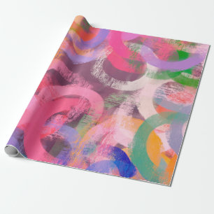 Handgefertigtes surrealistisches abstraktes Muster Geschenkpapier