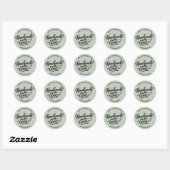 Handgefertigtes Verpackungs-Sticker mit Liebe Runder Aufkleber (Blatt)