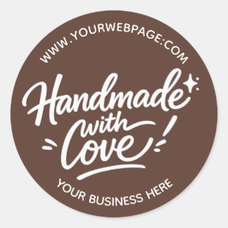 Handgefertigtes Verpackungs-Sticker mit Liebe Runder Aufkleber