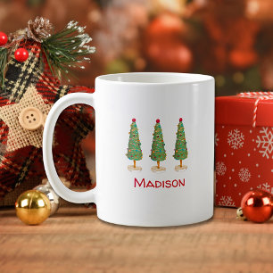 Handgefertigtes Weihnachten - Süßes Xmas-Baum-Gesc Kaffeetasse