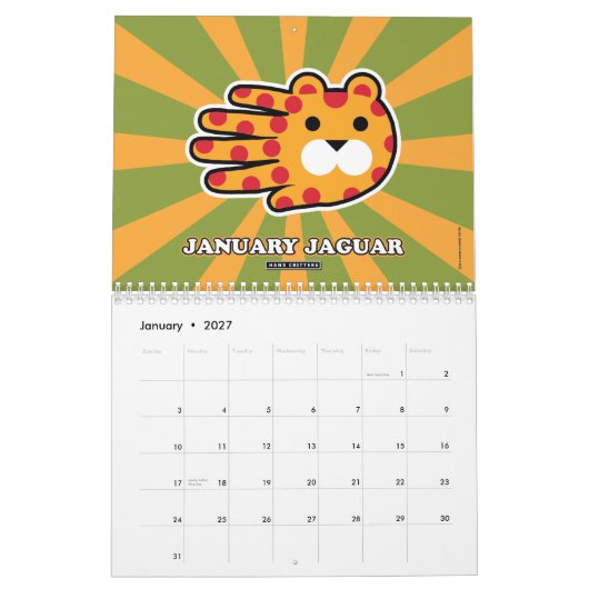Handgeformte Tiere 2015 Kalender (Jan 2027)