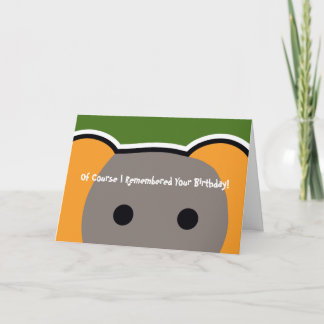 Handgeformter Elefant-Geburtstag Karte