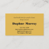 Handgegossene, leuchtend farbige Handspun-Garne Visitenkarte (Rückseite)