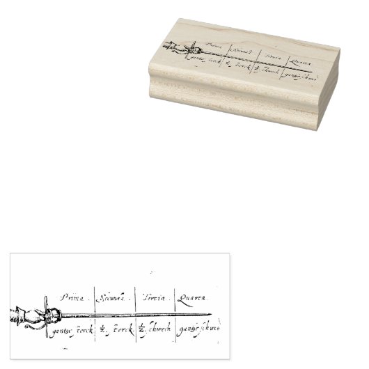 Handgehaltenes Schwert Renaissance-Gravur Gummistempel (Stempel)