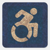 Handgekleidet Quadratischer Aufkleber (Vorderseite)