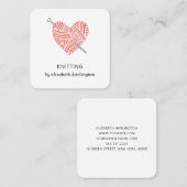 Handgeknetet. Die Ausrüstung der Krocketboote. Kni Quadratische Visitenkarte (Vorne/Hinten)