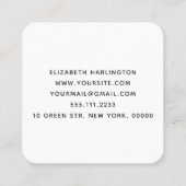 Handgeknetet. Knitter-Crochet-Ausrüstung Quadratische Visitenkarte (Rückseite)