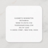 Handgeknetet. Knitter Quadratische Visitenkarte (Rückseite)