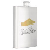 Handgelbe Silhouette Flachmann (Rechts)