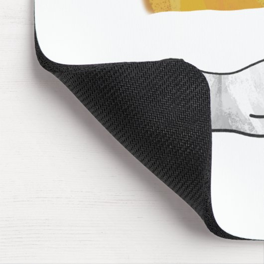 Handgelbe Silhouette Mousepad (Ecke)