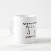 Handgelenksblocker-Tasse Kaffeetasse (Vorderseite Links)