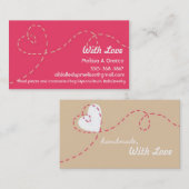 Handgemacht mit Liebe Visitenkarte (Vorne/Hinten)