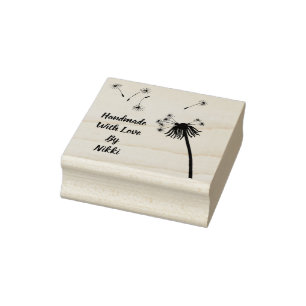 Handgemacht mit LiebeblumenBriefmarke Gummistempel
