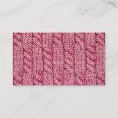 Handgemacht mit rosa Strick-Rückseite Visitenkarte (Rückseite)