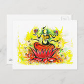 Handgemachte abstrakte Malerei von Lakshmi Maa Postkarte (Vorne/Hinten)