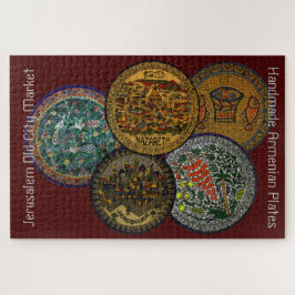 Handgemachte armenische Keramik-Platte Puzzle