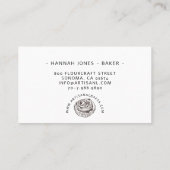 Handgemachte Backwaren Bäckerei Dessert Caterer Visitenkarte (Rückseite)