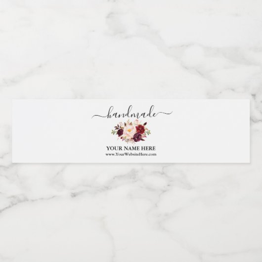 Handgemachte Blumenbezeichnungen für Aquarellbilde Wasserflaschenetikett (Einzelnes Label)