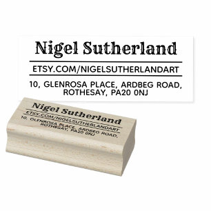 Handgemachte Briefmarke aus Kautschuk Gummistempel