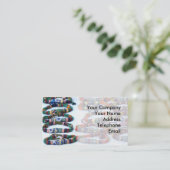 Handgemachte bunte Glasperle-Armbänder Visitenkarte (Stehend Vorderseite)