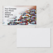 Handgemachte bunte Glasperle-Armbänder Visitenkarte (Vorne/Hinten)