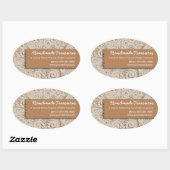 Handgemachte Crafters Ovaler Aufkleber (Blatt)