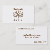 Handgemachte crafty Visitenkarte (Vorne/Hinten)