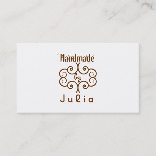 Handgemachte crafty Visitenkarte (Vorderseite)