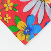 Handgemachte Fliesen mit Blumenmuster als ba Fleecedecke (Ecke)
