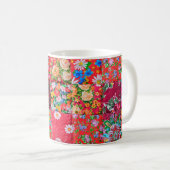 Handgemachte Fliesen mit Blumenmuster als ba Kaffeetasse (VorderseiteRechts)