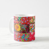 Handgemachte Fliesen mit Blumenmuster als ba Kaffeetasse (Vorderseite Links)
