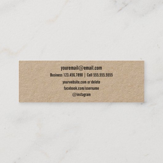 Handgemachte Gänseblümchen-Blumen-rustikale Mini Visitenkarte (Rückseite)