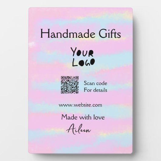 Handgemachte Geschenke für kleine Unternehmen, Lie Fotoplatte (Vorderseite)