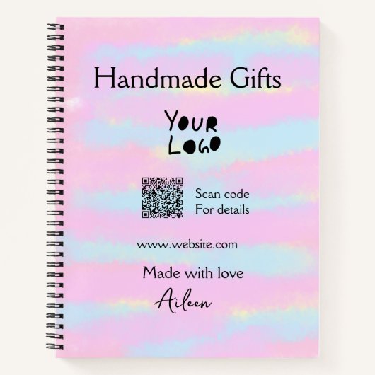 Handgemachte Geschenke für kleine Unternehmen, Lie Notizblock (Vorderseite)