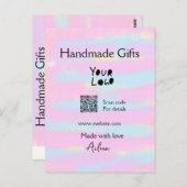 Handgemachte Geschenke für kleine Unternehmen, Lie Postkarte (Vorne/Hinten)