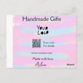 Handgemachte Geschenke für kleine Unternehmen, Lie Postkarte (Rückseite)