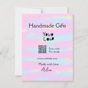 Handgemachte Geschenke für kleine Unternehmen, Lie Postkarte