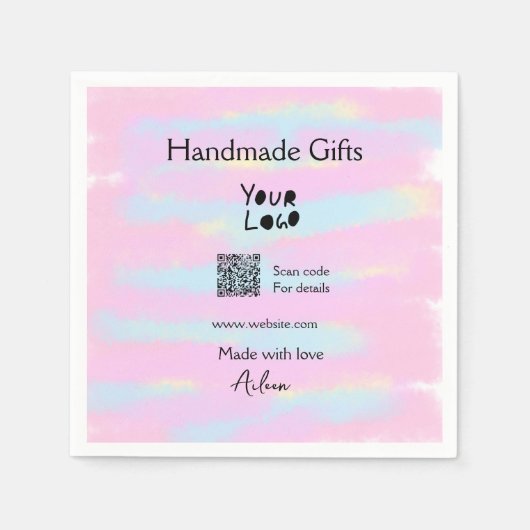 Handgemachte Geschenke für kleine Unternehmen, Lie Serviette (Vorderseite)