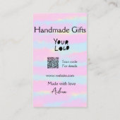 Handgemachte Geschenke für kleine Unternehmen, Lie Visitenkarte (Rückseite)