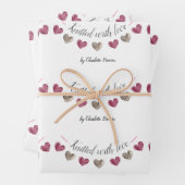 Handgemachte Geschenke "mit Liebe gegossen" Geschenkpapier Set (Beispiel)