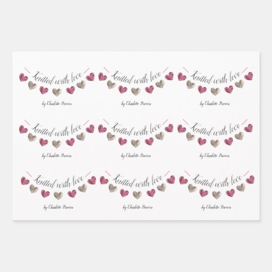 Handgemachte Geschenke "mit Liebe gegossen" Geschenkpapier Set (Vorderseite)