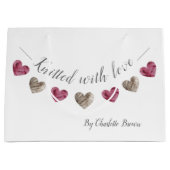 Handgemachte Geschenke "mit Liebe gegossen" Große Geschenktüte (Vorderseite)