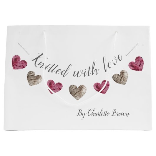 Handgemachte Geschenke "mit Liebe gegossen" Große Geschenktüte (Vorderseite)